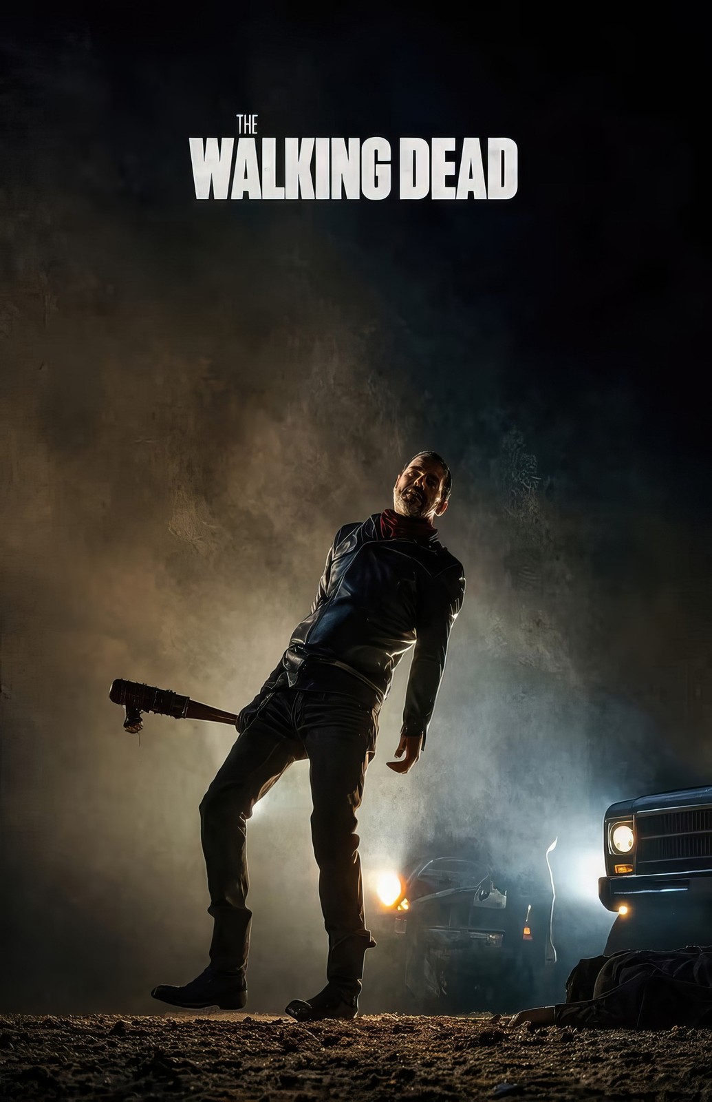 The Walking Dead Negan Jeffrey Dean Morgan Lucille Truck Headlights Poster Print