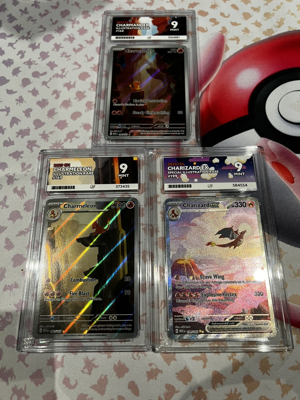 Pokemon 151 Evolutions Set Charmander Charmeleon Charizard ACE 9 Pokemon 151 Evolutions Set Charmander Charmeleon Charizard ACE 9