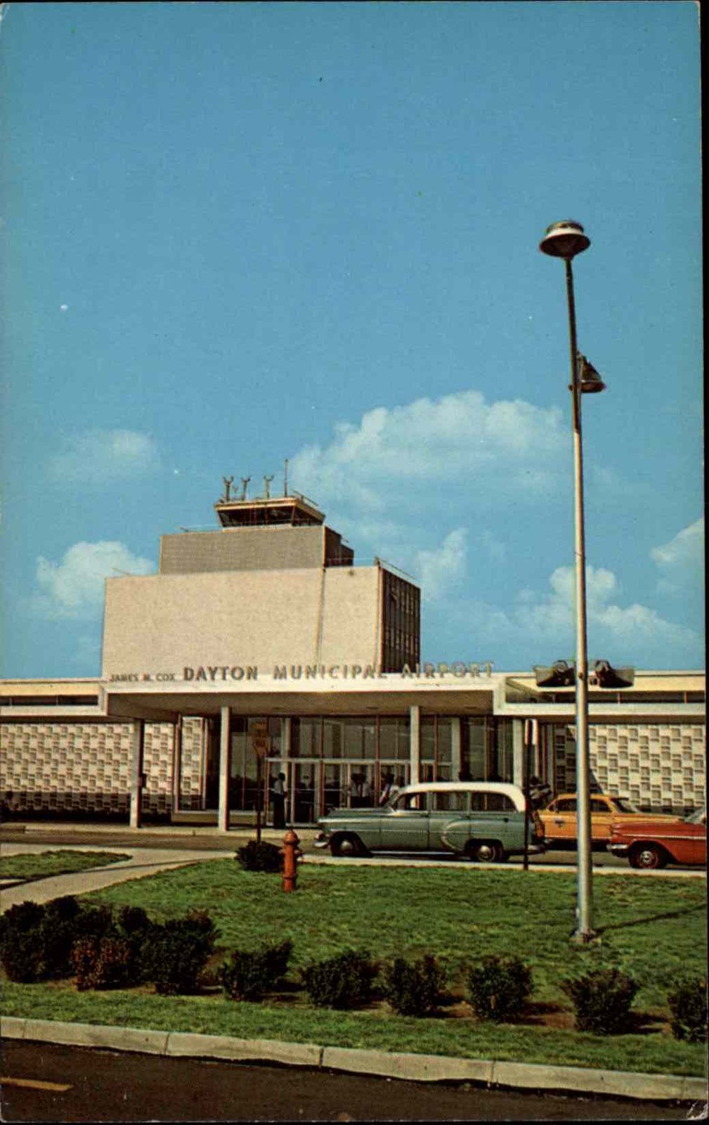 Dayton OH Ohio JM Cox Municipal Airport c1950-60s Vintage Postcard