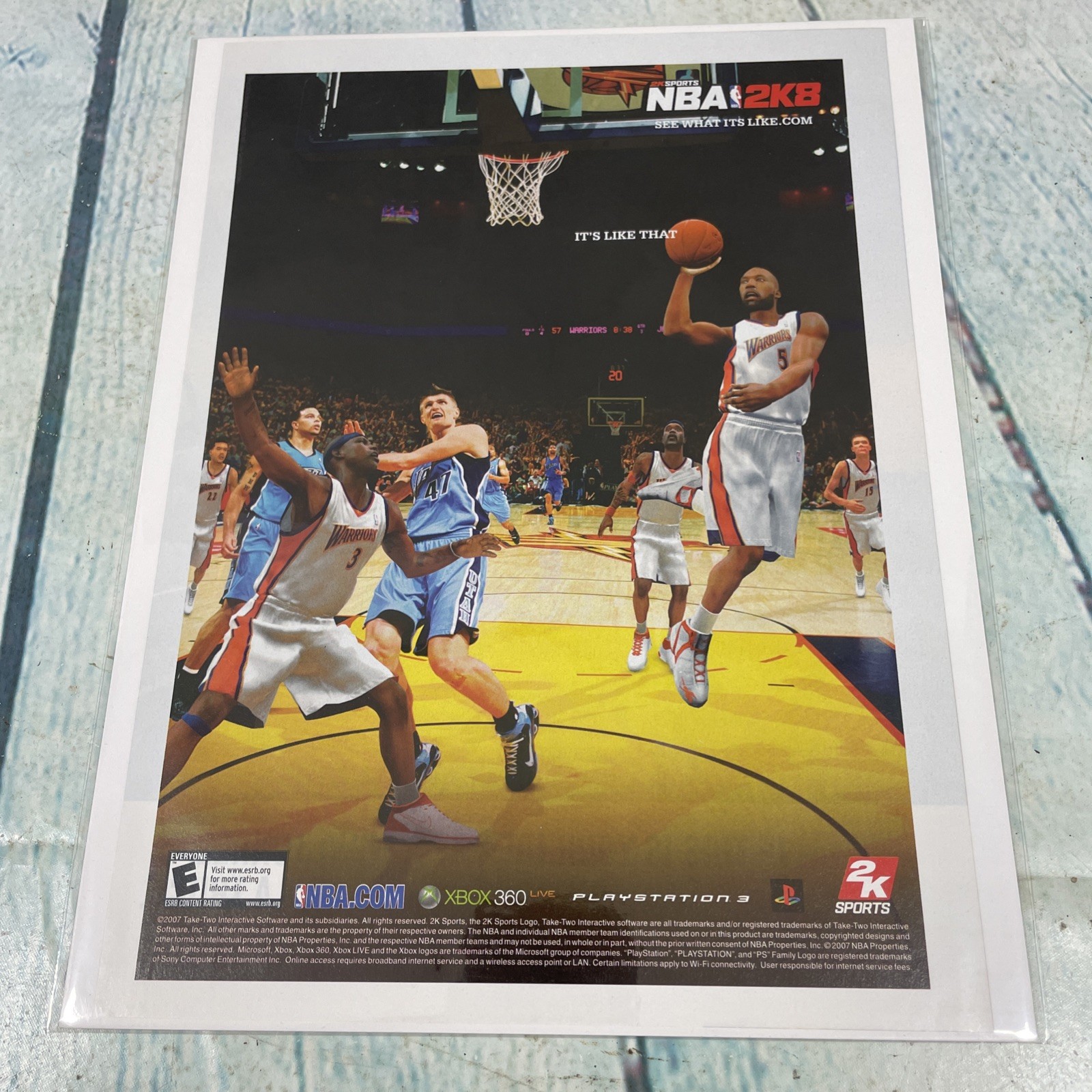 2007 NBA 2K8 Basketball Video Game Print Ad/Poster Pinup Promo Art Magazine Page 2007 NBA 2K8 Basketball Video Game Print Ad/Poster Pinup Promo Art Magazine Page