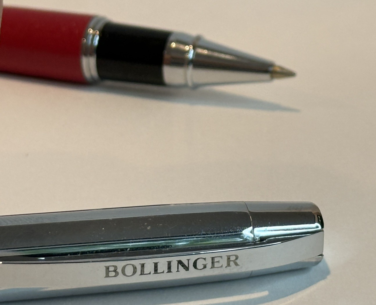 Champagne Bollinger Pen - Red Leather