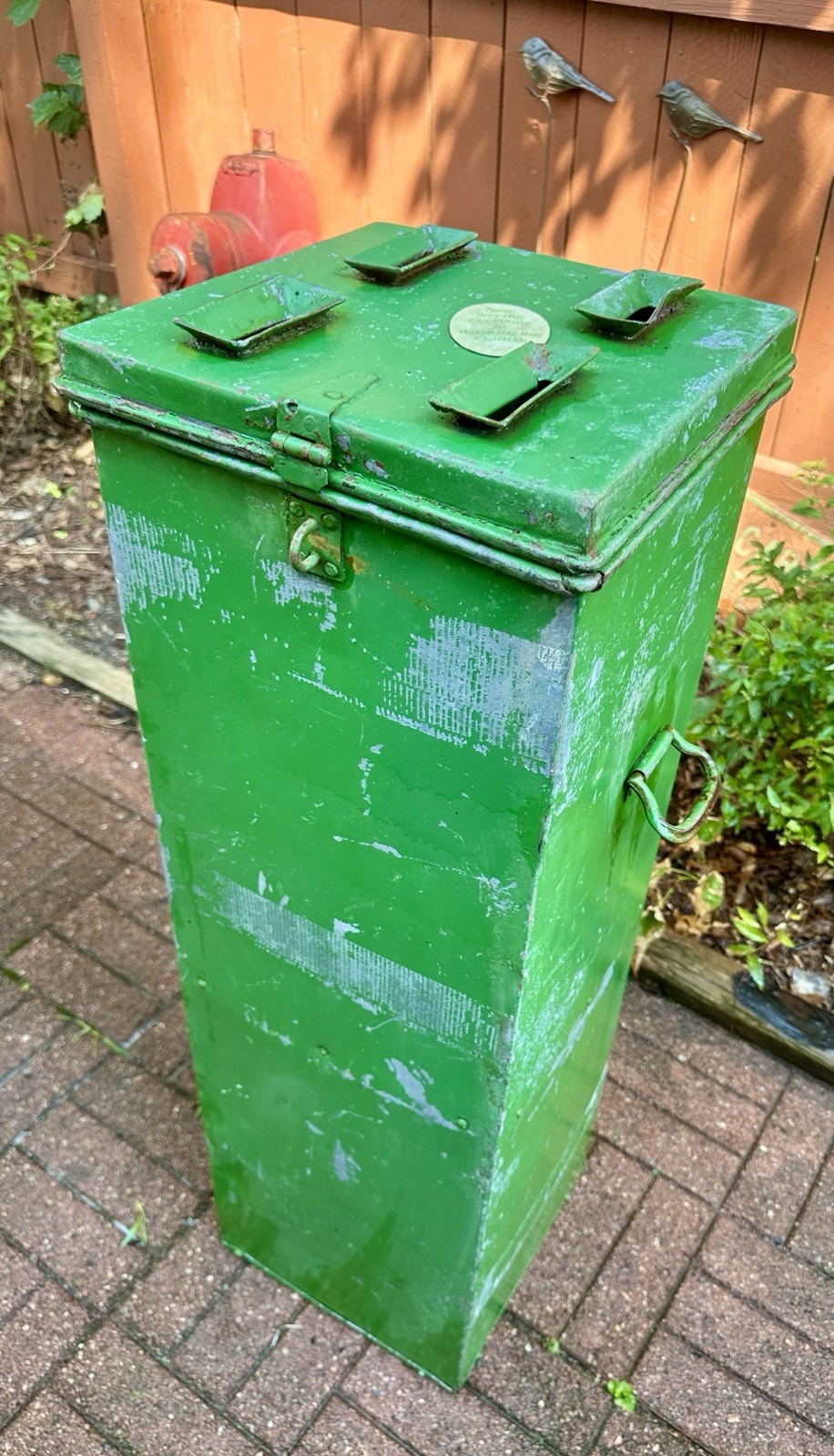 Antique ~ 4-Slot Steel Election Ballot Box ~ Washington County MN Stillwater VTG