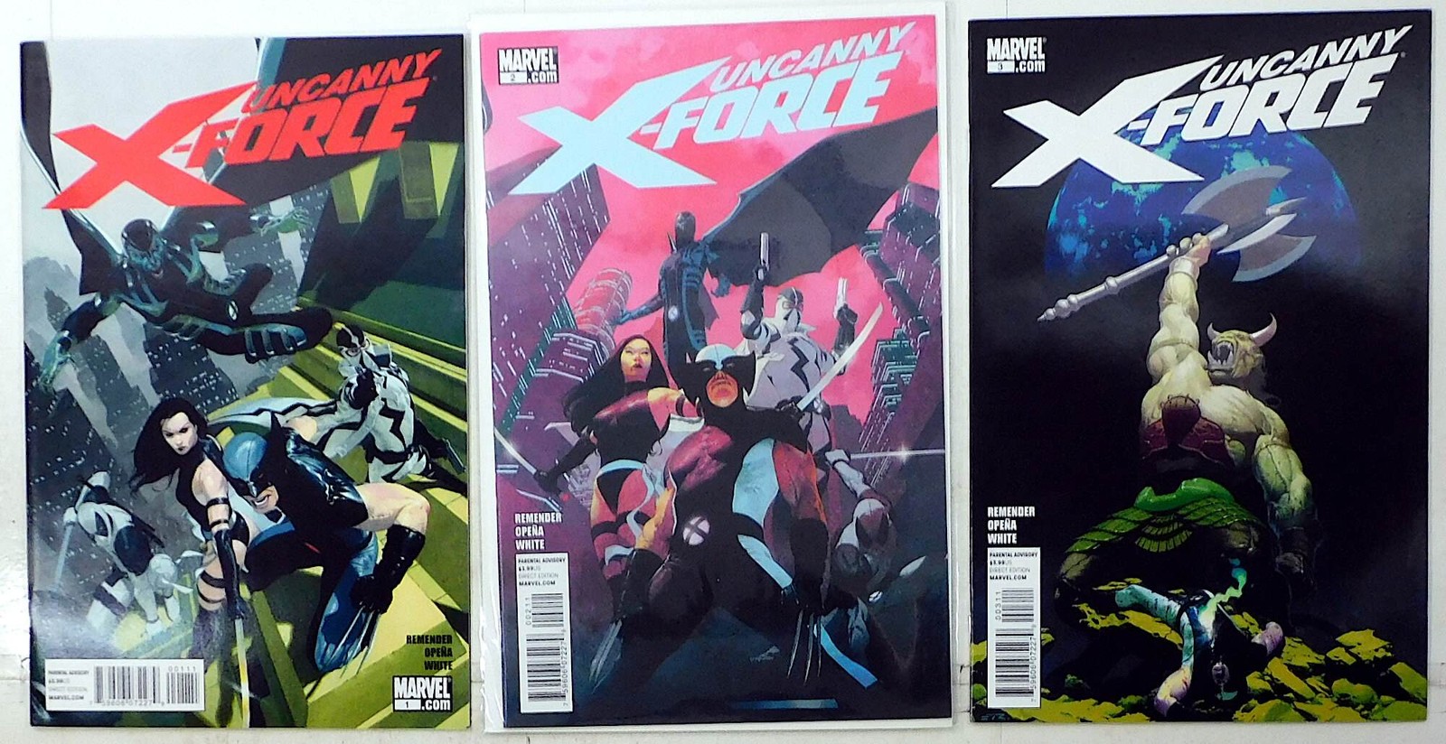 Uncanny X-Force Lot of 3 #1, 2, 3 2010 Marvel Deadpool Wolverine Psylocke Comics Uncanny X-Force Lot of 3 #1, 2, 3 2010 Marvel Deadpool Wolverine Psylocke Comics