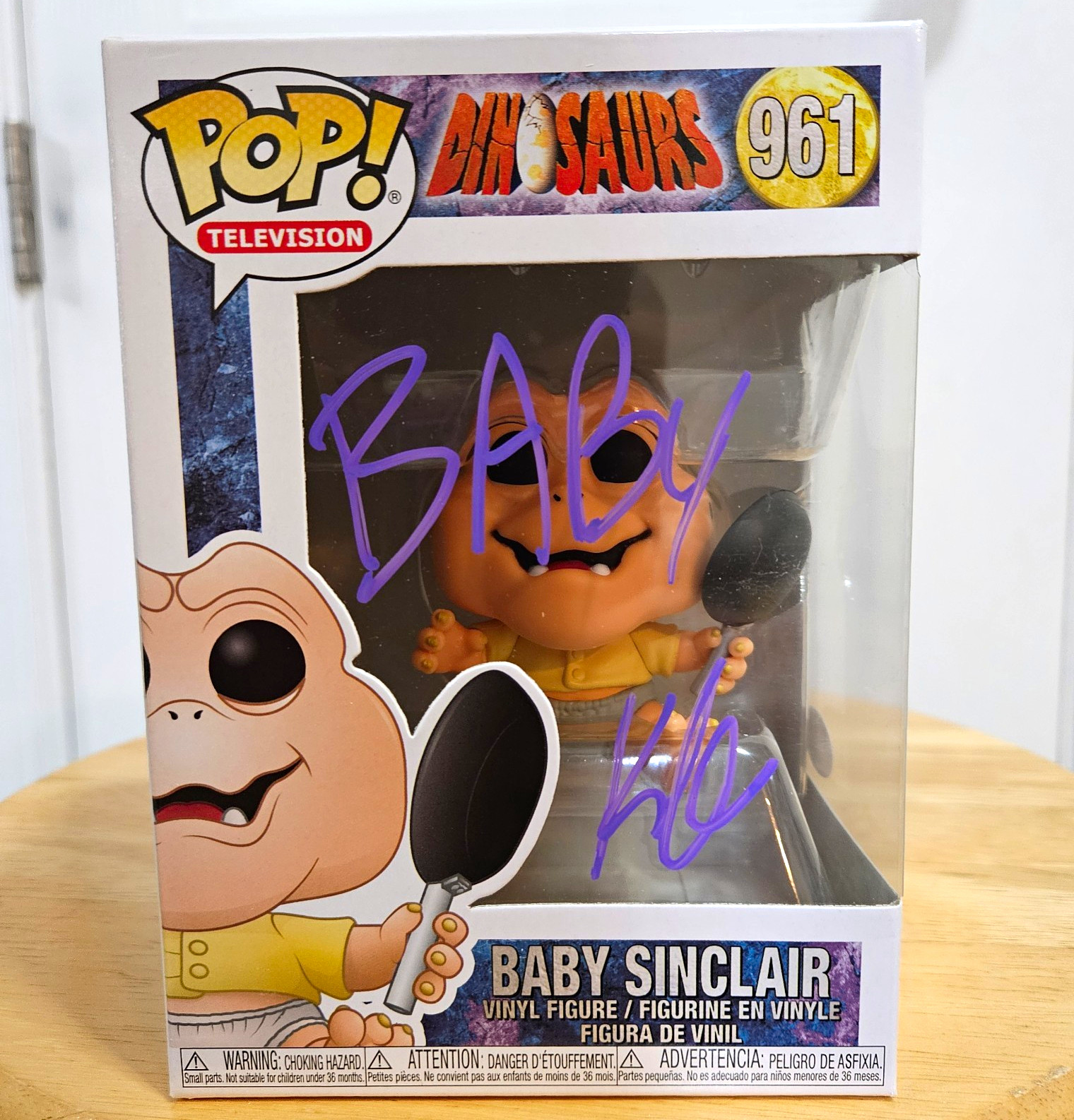 Dinosaurs Baby Sinclair #961 Funko Pop Television  Signed JSA WA255083