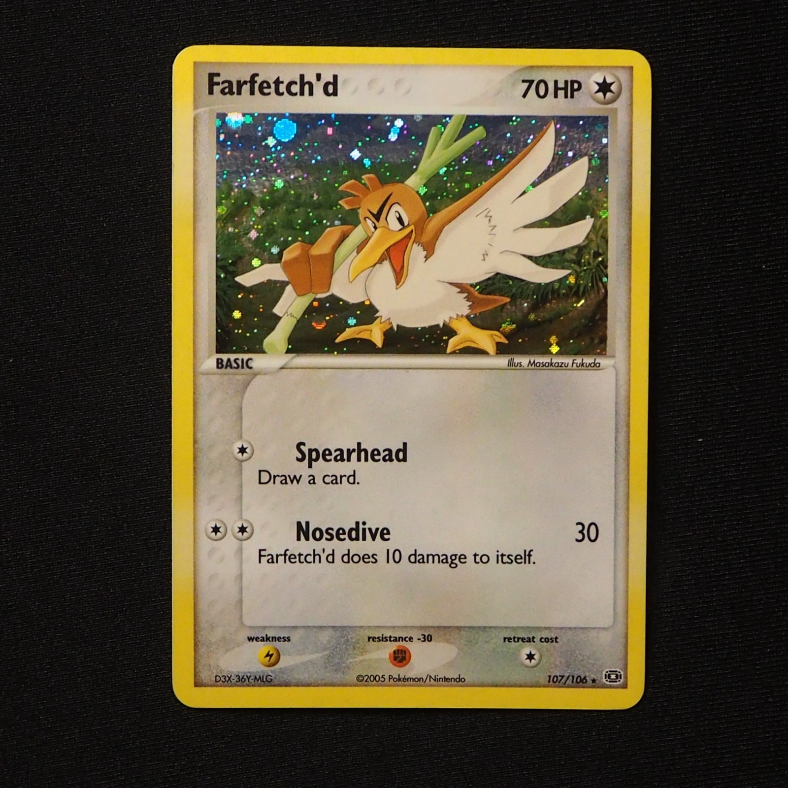 Farfetch'd EX Emerald 107/106 Secret Rare Holo 2005 Pokémon TCG - NM Farfetch'd EX Emerald 107/106 Secret Rare Holo 2005 Pokémon TCG - NM