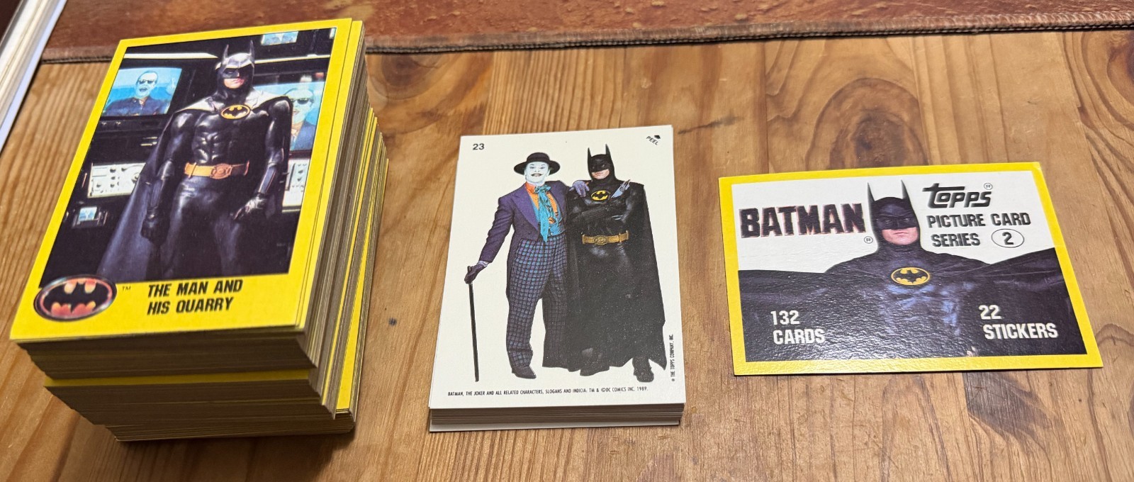 1989 Topps Batman Movie Series 2 Complete 132 Card Set Plus 22 Stickers