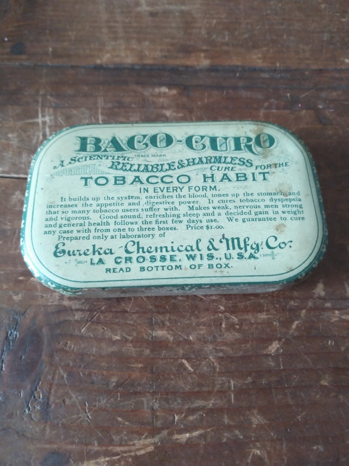 Antique 1890s Tobacco Cure Tin