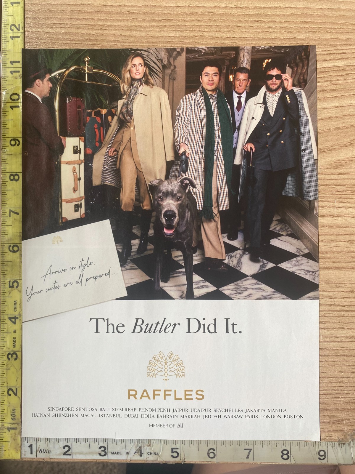 Raffles Hotel The Butler Did It Print Advertisement
