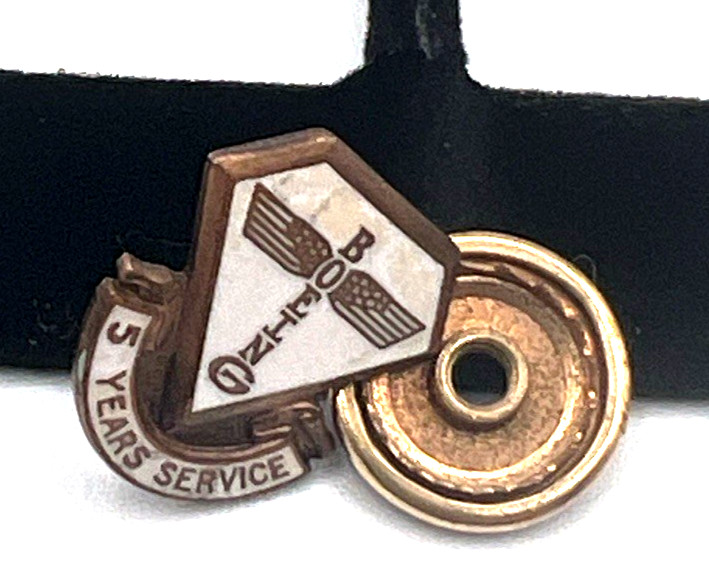 VINTAGE BOEING AIRCRAFT 5 YEAR EMPLOYEE SERVICE PIN WHITEHEAD & HOAG SCREWBACK VINTAGE BOEING AIRCRAFT 5 YEAR EMPLOYEE SERVICE PIN WHITEHEAD & HOAG SCREWBACK