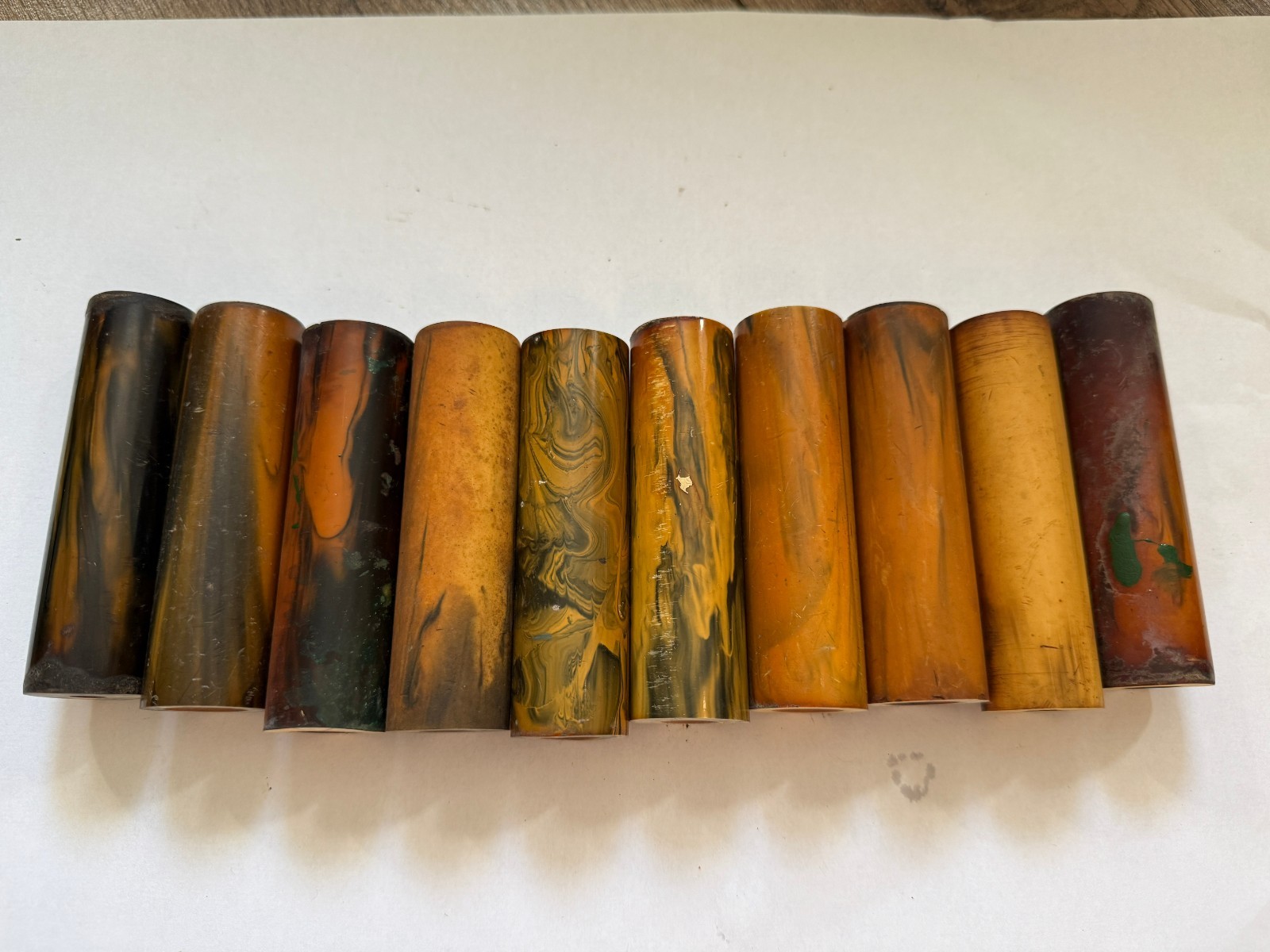 Vintage Bakelite Rod Soviet Door Handle Catalin Faturan USSR Rosary 10pcs 627g