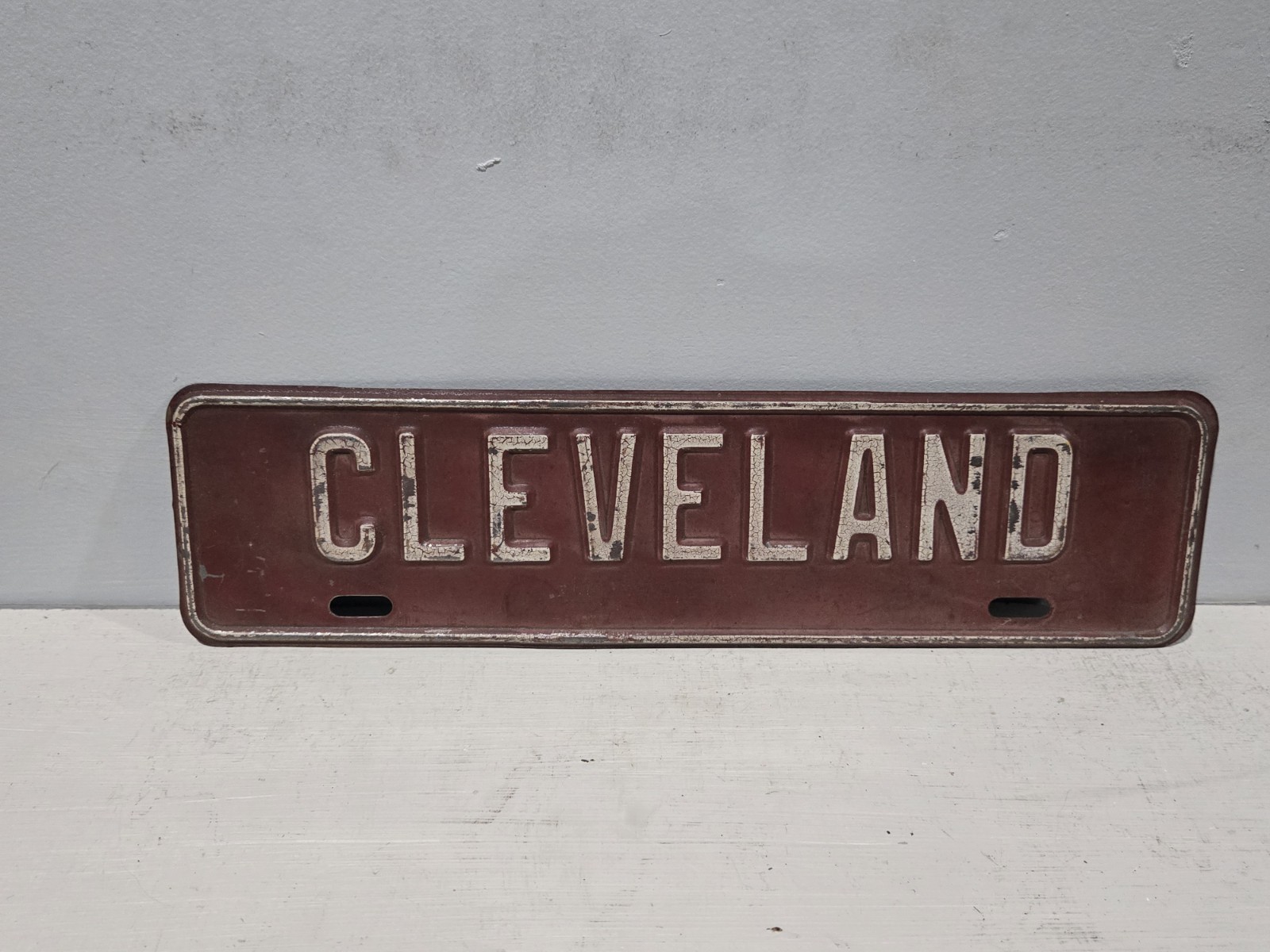 Vintage CLEVELAND, Ohio License Plate Topper