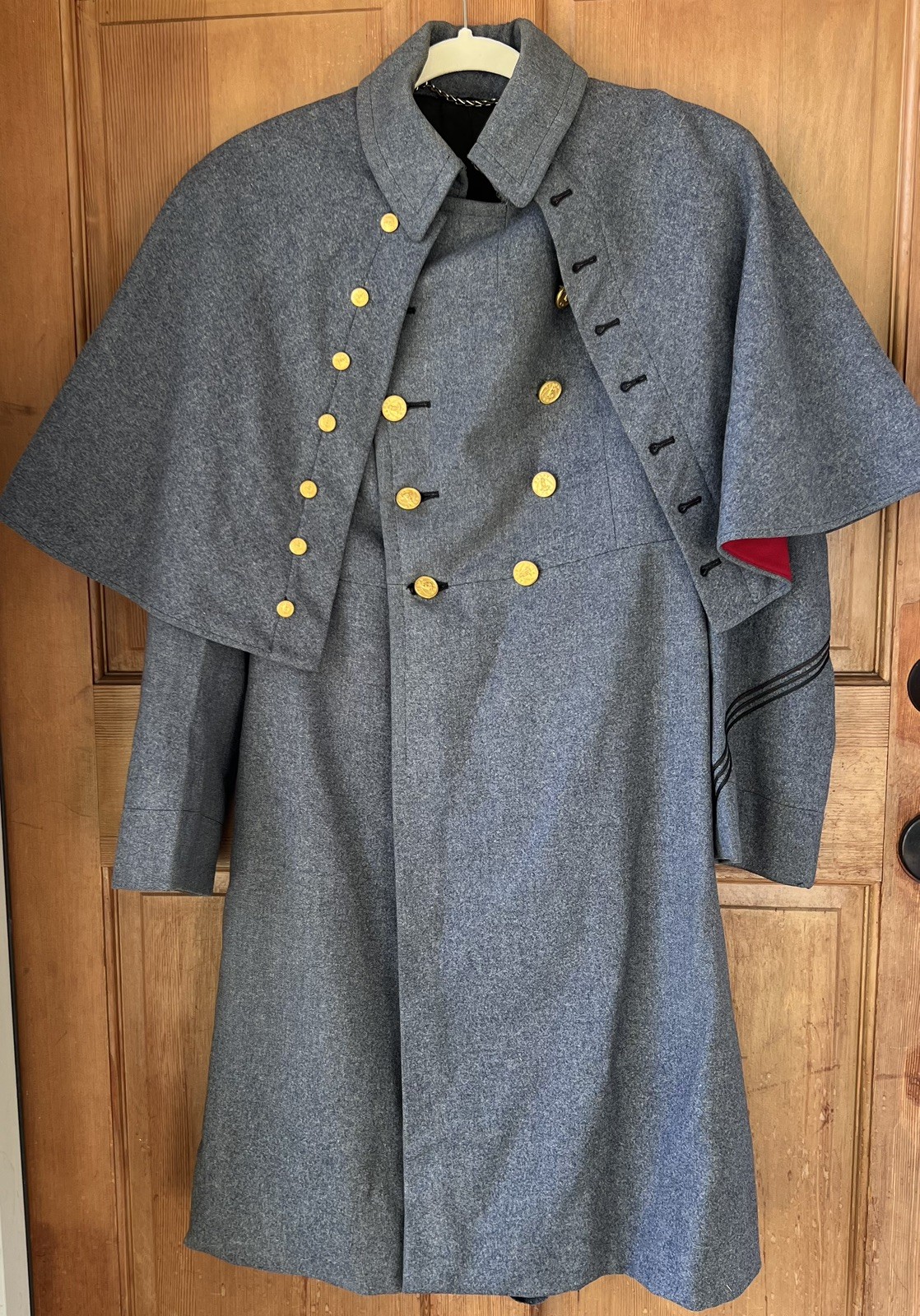 Vintage Virginia Military Institute VMI Cadets Wool Cape Overcoat Greatcoat 