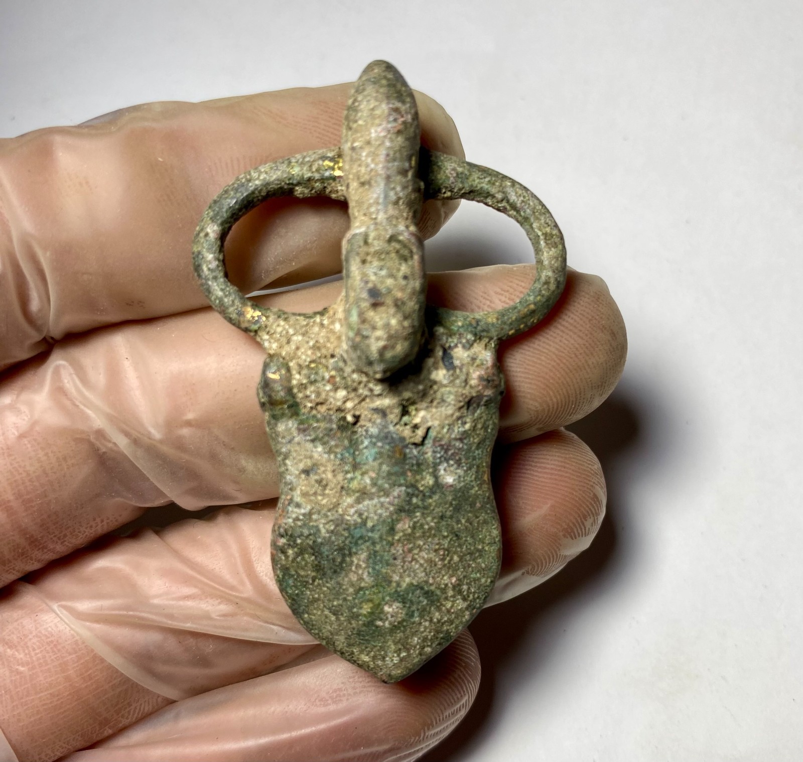 Certified Antiquity Gold Gilded Crusader Buckle Holy Land 12th–13th Century COA