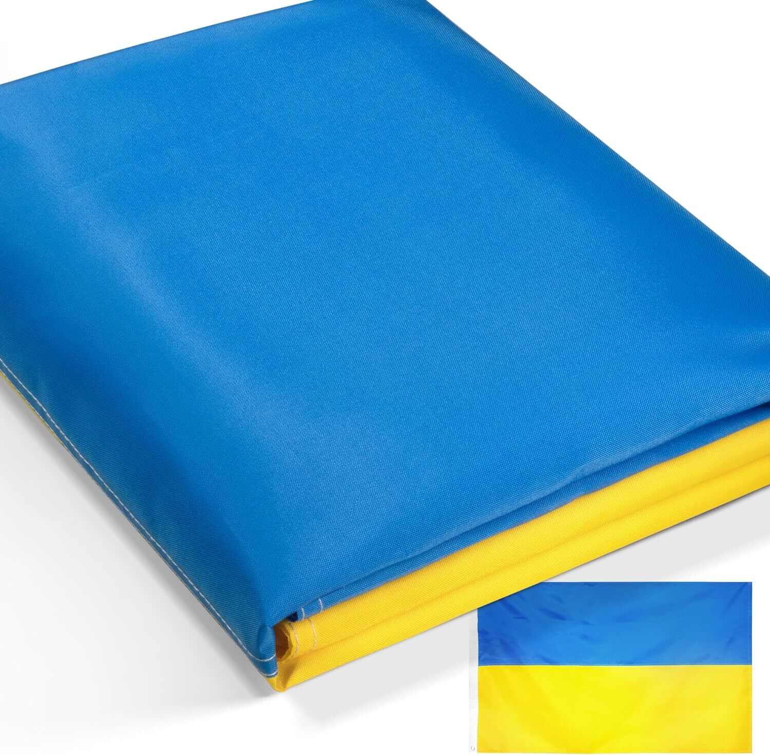Anley EverStrong 3x5 Ft Embroidered Ukraine Flag Heavy Duty Canvas Header Brass Anley EverStrong 3x5 Ft Embroidered Ukraine Flag Heavy Duty Canvas Header Brass
