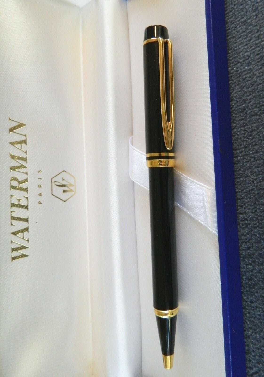  Waterman  Le Man Ballpoint Pen   Black & Gold  New  In Box