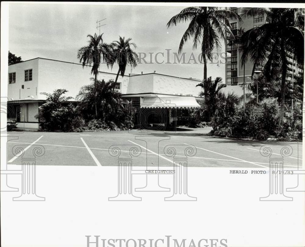 1983 Press Photo A view of Creighton\'s Restaurant - lrs27025