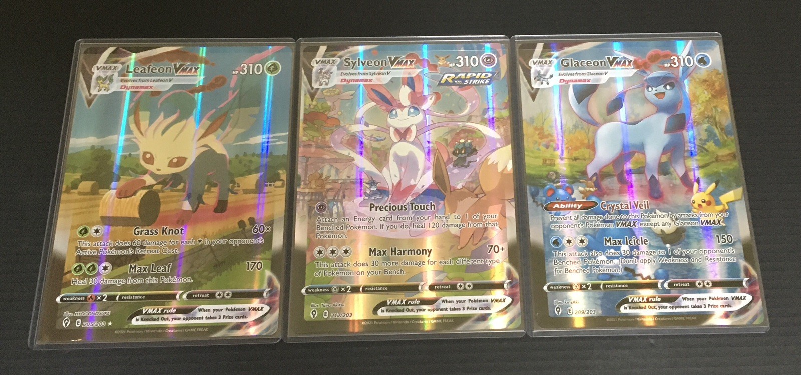 Pokémon jumbo card leafeon sylveon glaceon cute set   