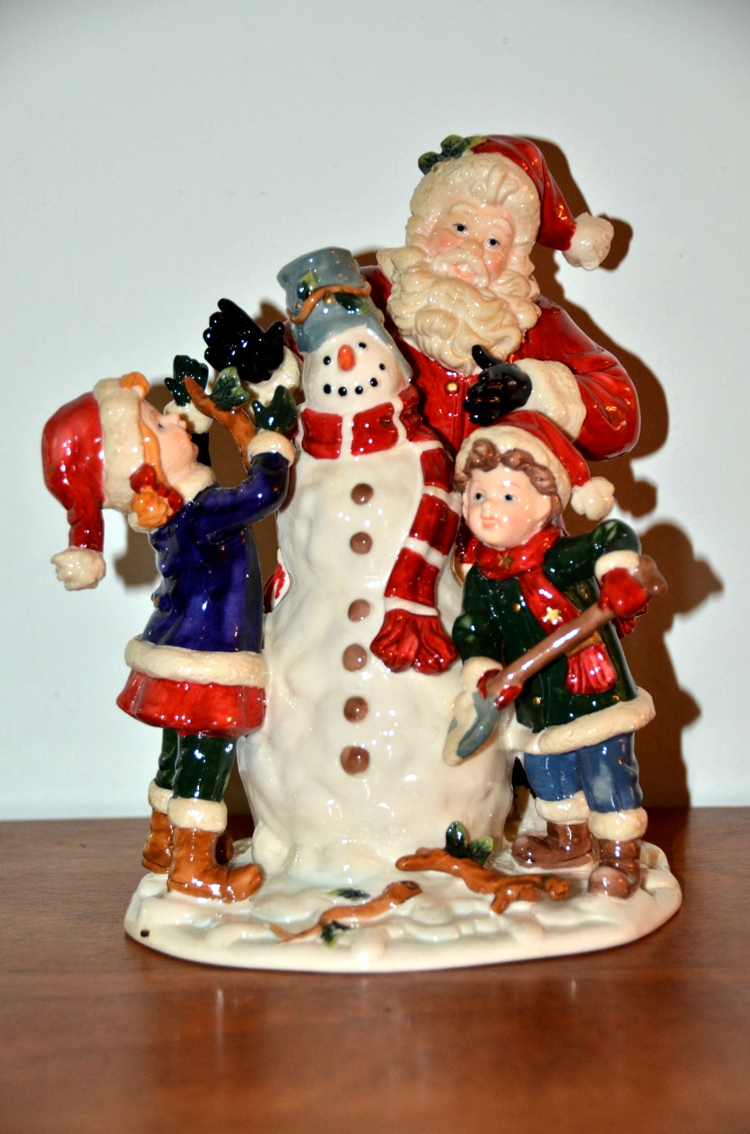 Vintage Aynsley Large Santa & Children Building a Snowman - from Spenser Gifts
