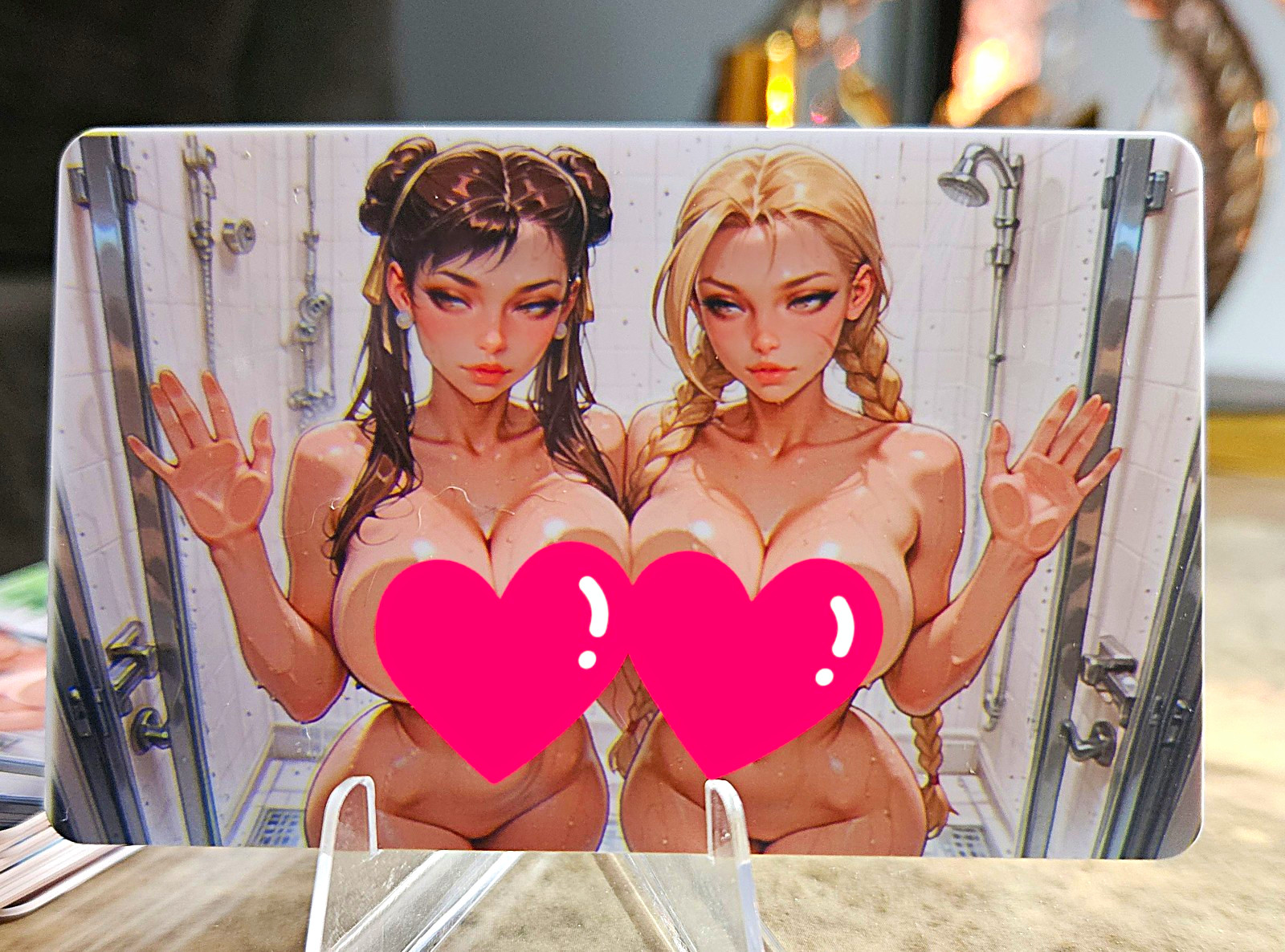 Chun Li & Cammy White Plastic Waifu Trading Card Street Fighter