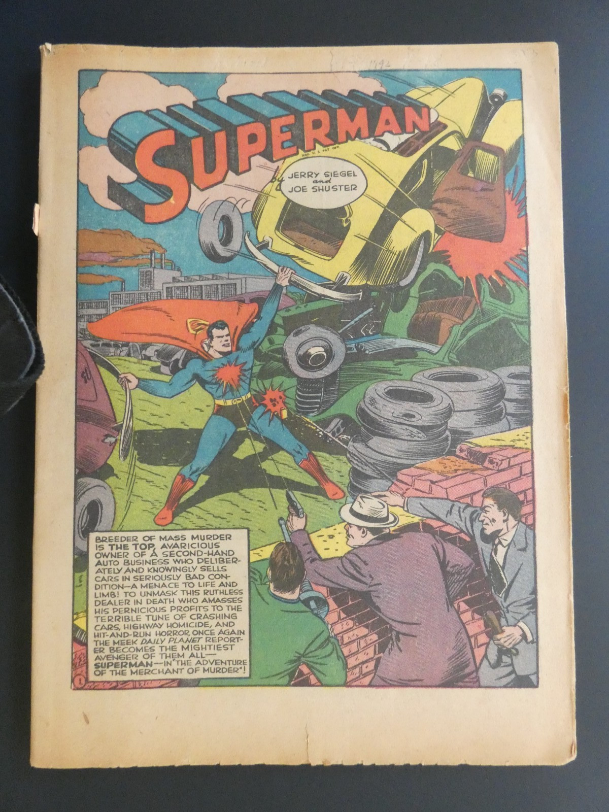 Action Comics #48 ( Golden Age Superman WWII  DC) 1942 Coverless