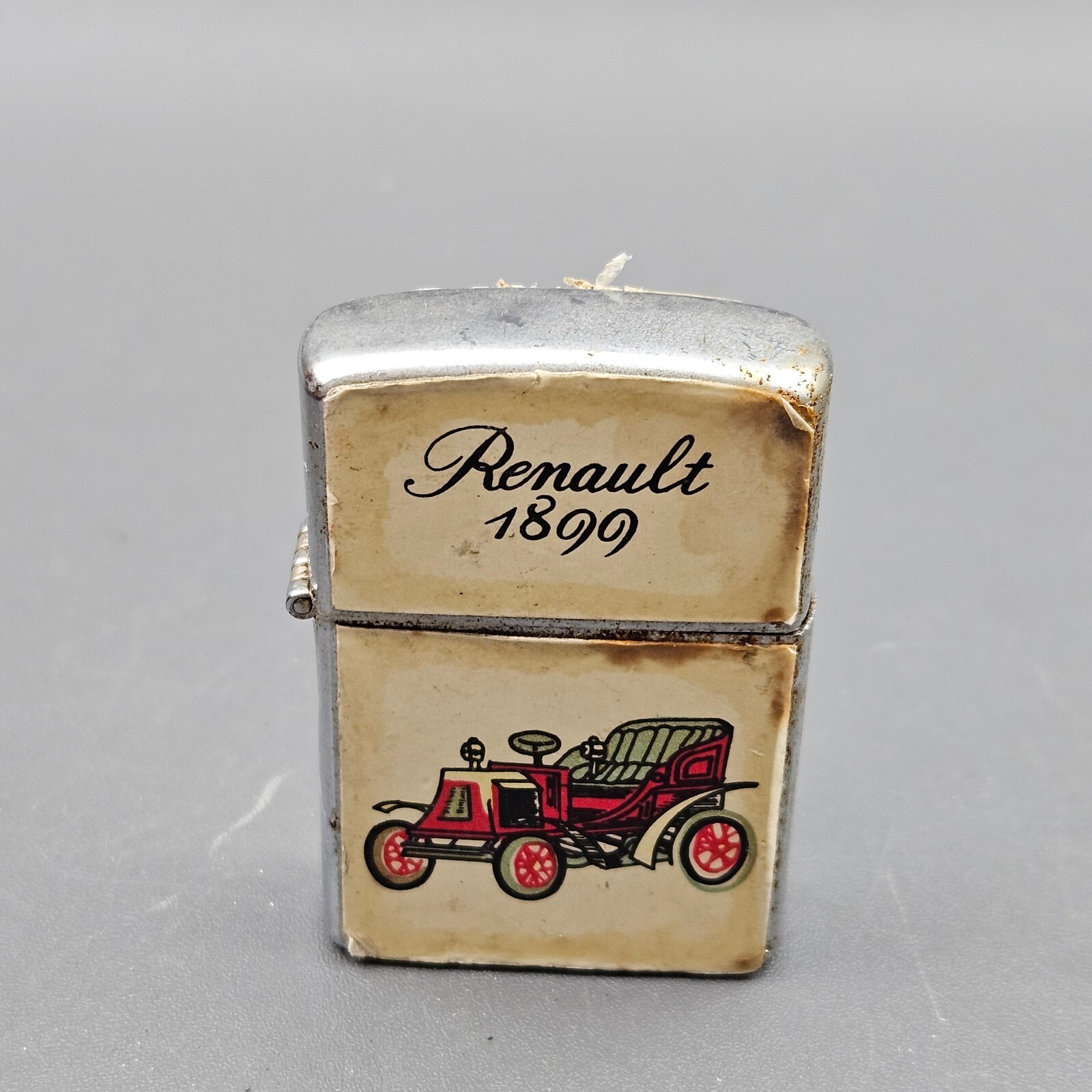 Vintage SMC Lighter Renault 1899 Car Automobile Chrome Japan