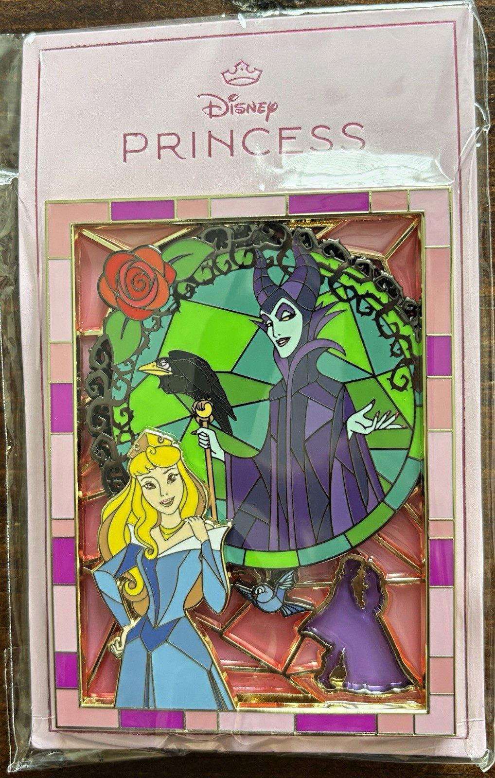 Pinapalooza Disney Sleeping Beauty Pin - Aurora & Maleficent Stain Glass LE300
