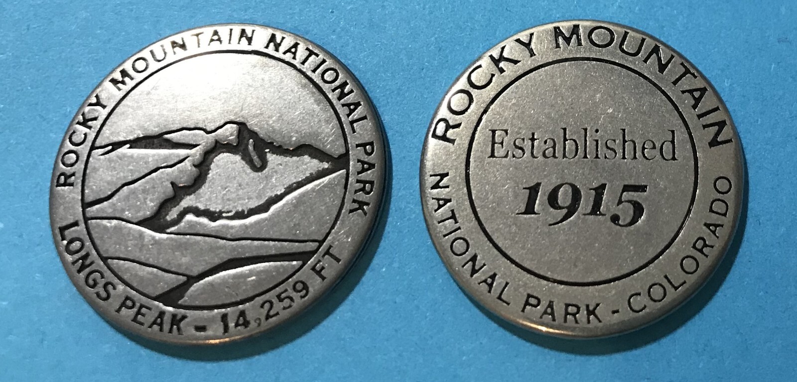 Rocky Mountain National Park Long's Peak Collectible Token