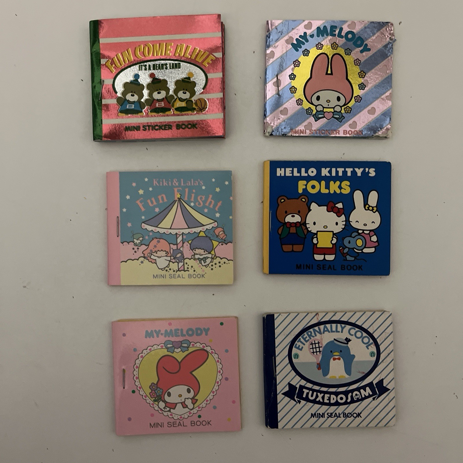 Vintage Sanrio Mini Seal Sticker Book Me Melody Tuxedo Sam Twin Stars Lot Of 6