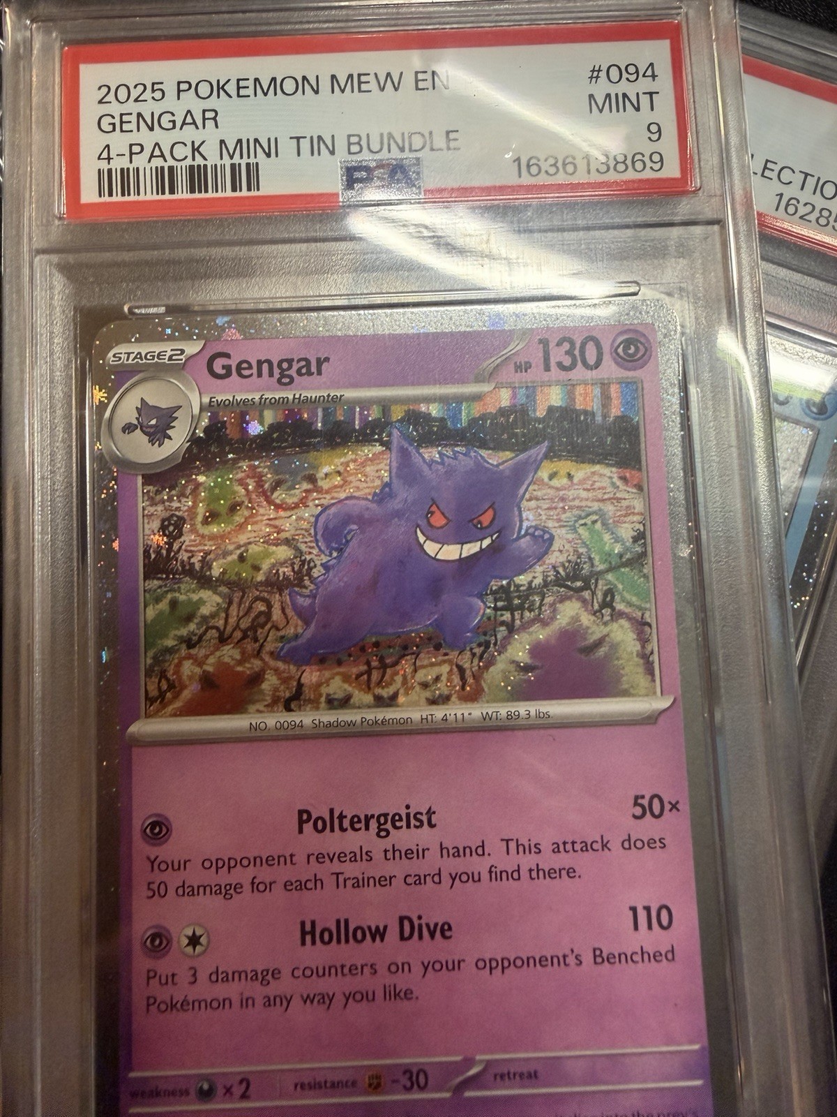 2025 POKÉMON  MEW EN GENGAR #94 PSA MINT 9 (166200068) HP 130
