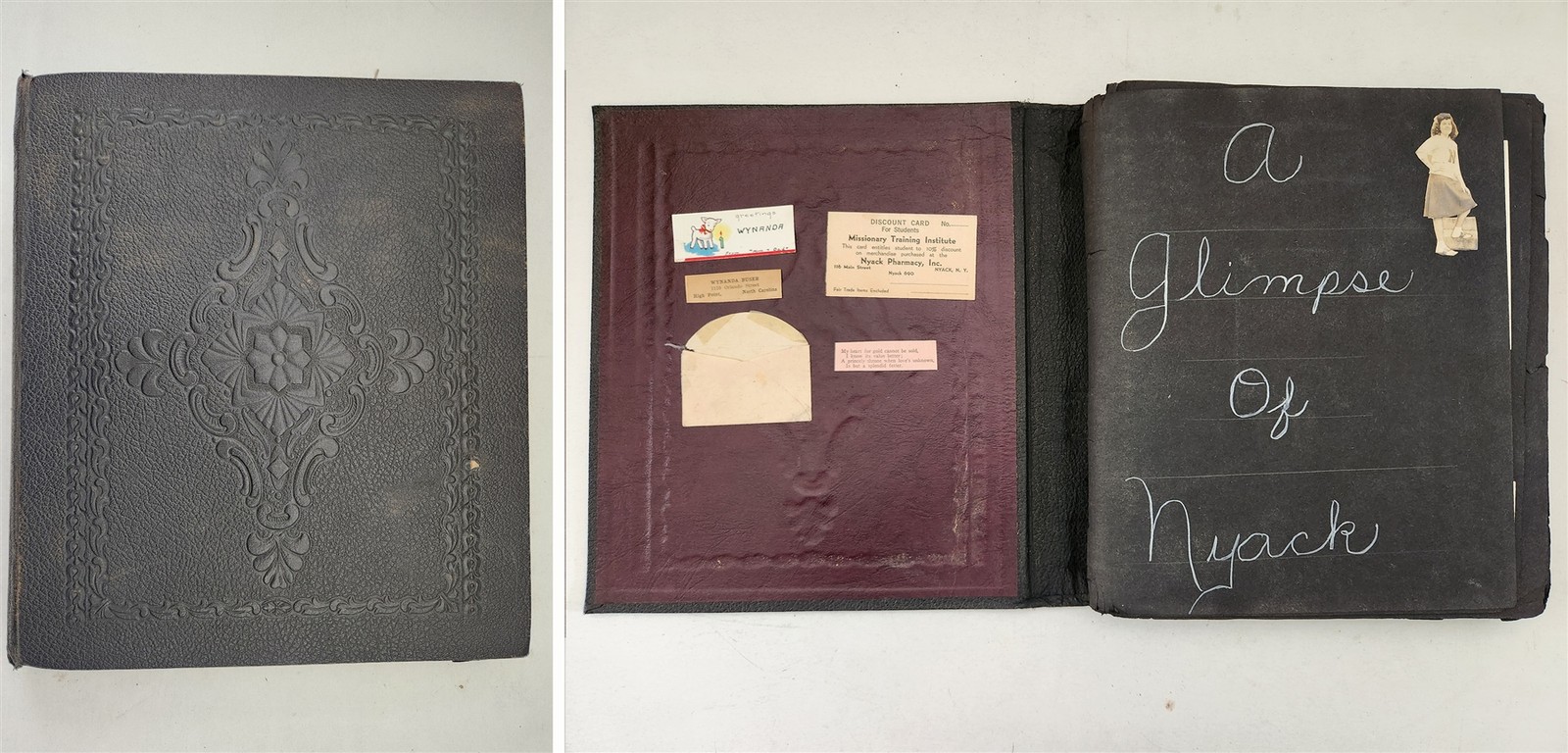 1940s PHOTO ALBUM nyack ny WYANDA BAKER high point nc MISSIONARY TRAINING INST