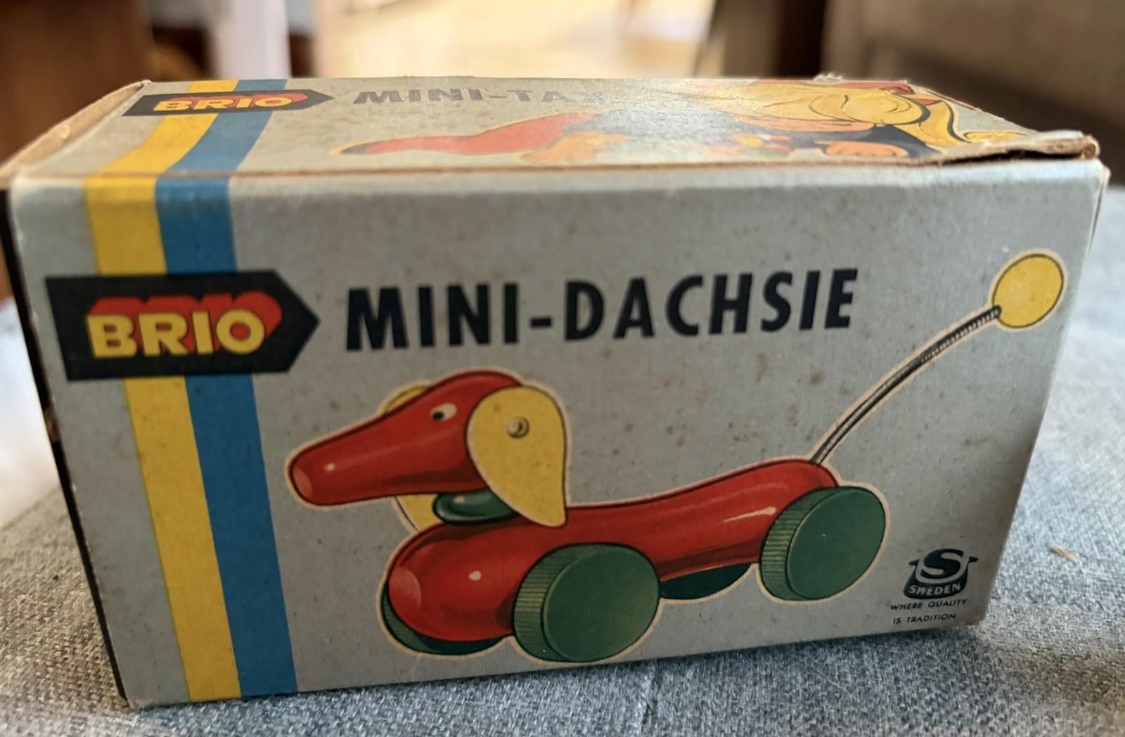 MIB BRIO WOODEN DACHSHUND DOG -- mini-tx in box, unused mint, WOW brio - 60's MIB BRIO WOODEN DACHSHUND DOG -- mini-tx in box, unused mint, WOW brio - 60's