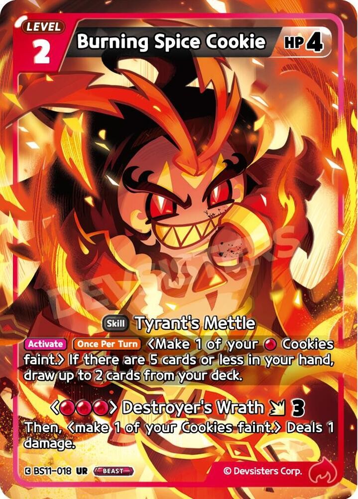 Burning Spice Cookie - The Dark Enchantress War (BS10-BS11) Red Burning Spice Cookie - The Dark Enchantress War (BS10-BS11) Red