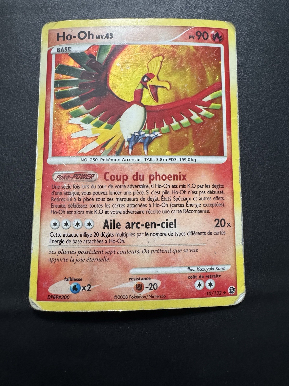 Pokemon Card Ho-Oh 10/132 Holographic Secret Wonders French