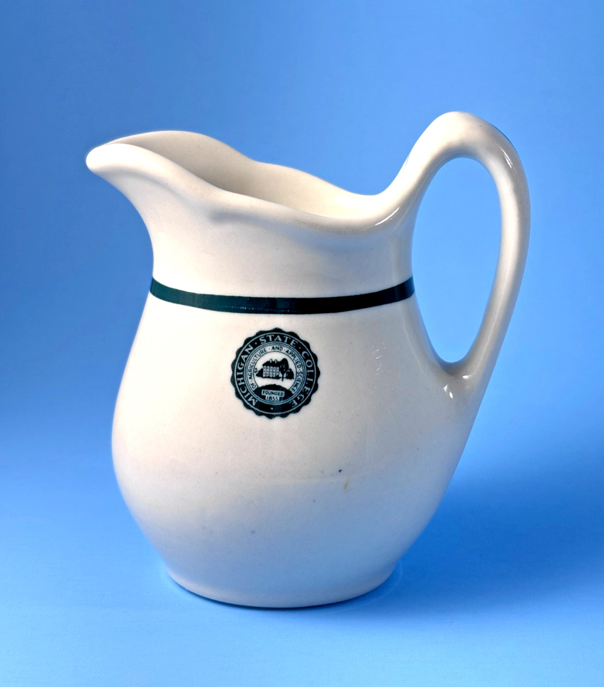 Vintage Michigan State College Cafeteria Creamer Pitcher by Shenango China MSU