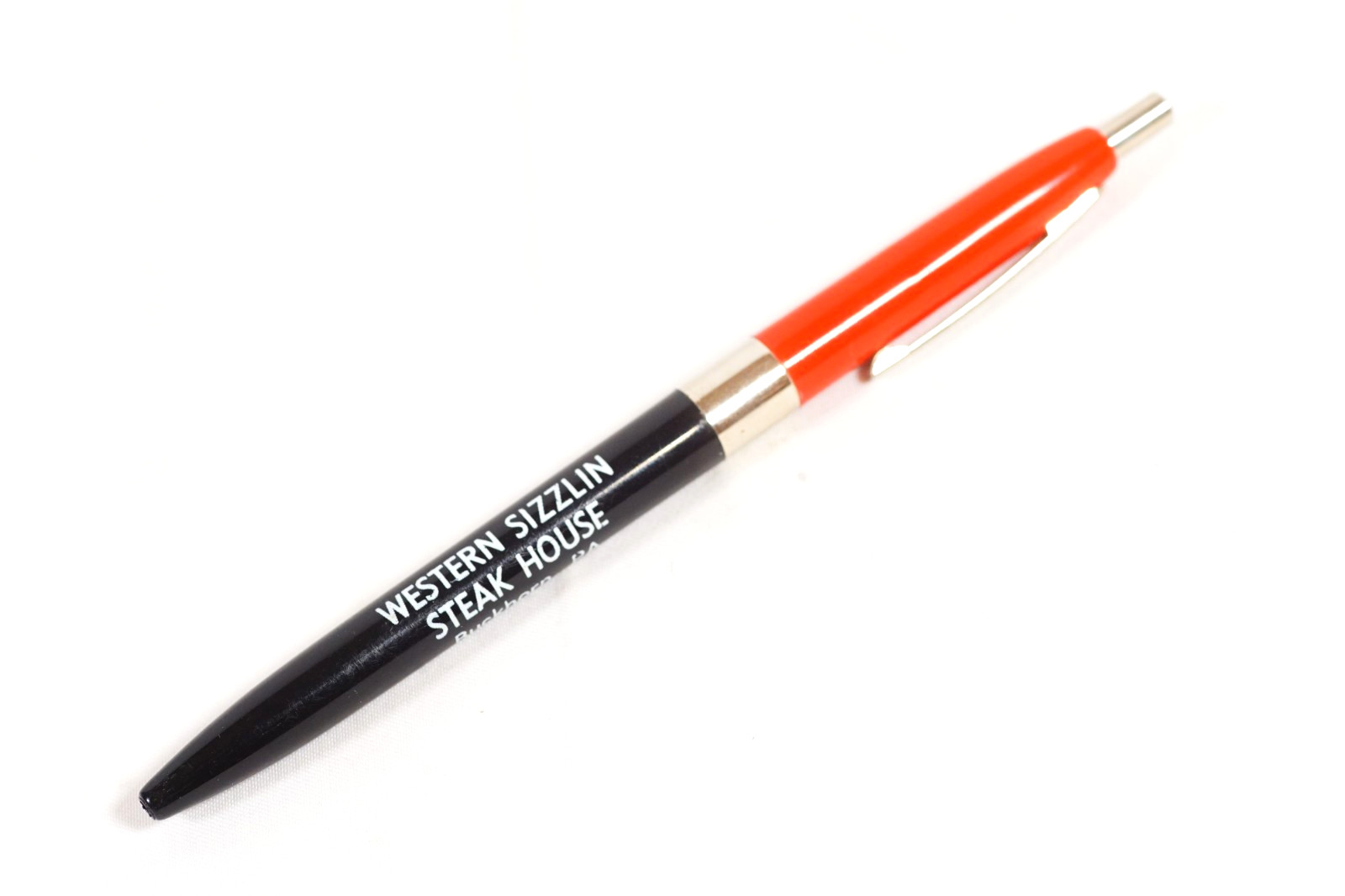 Western Sizzlin Steakhouse Buckhorn PA Vintage Advertising Ballpoint Pen