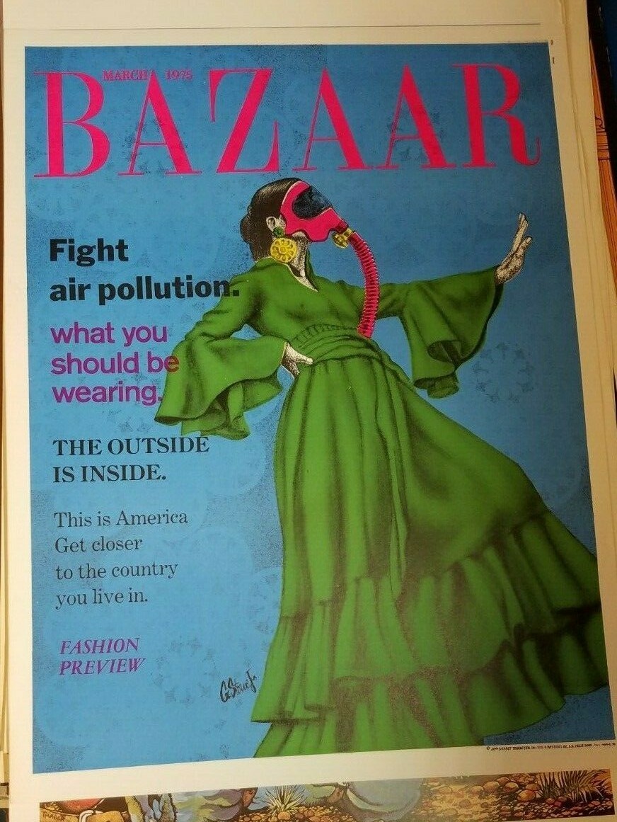 BAZAAR VINTAGE 1970 ANTI WAR BLACKLIGHT POSTER SUNSET MARKETING, -NICE