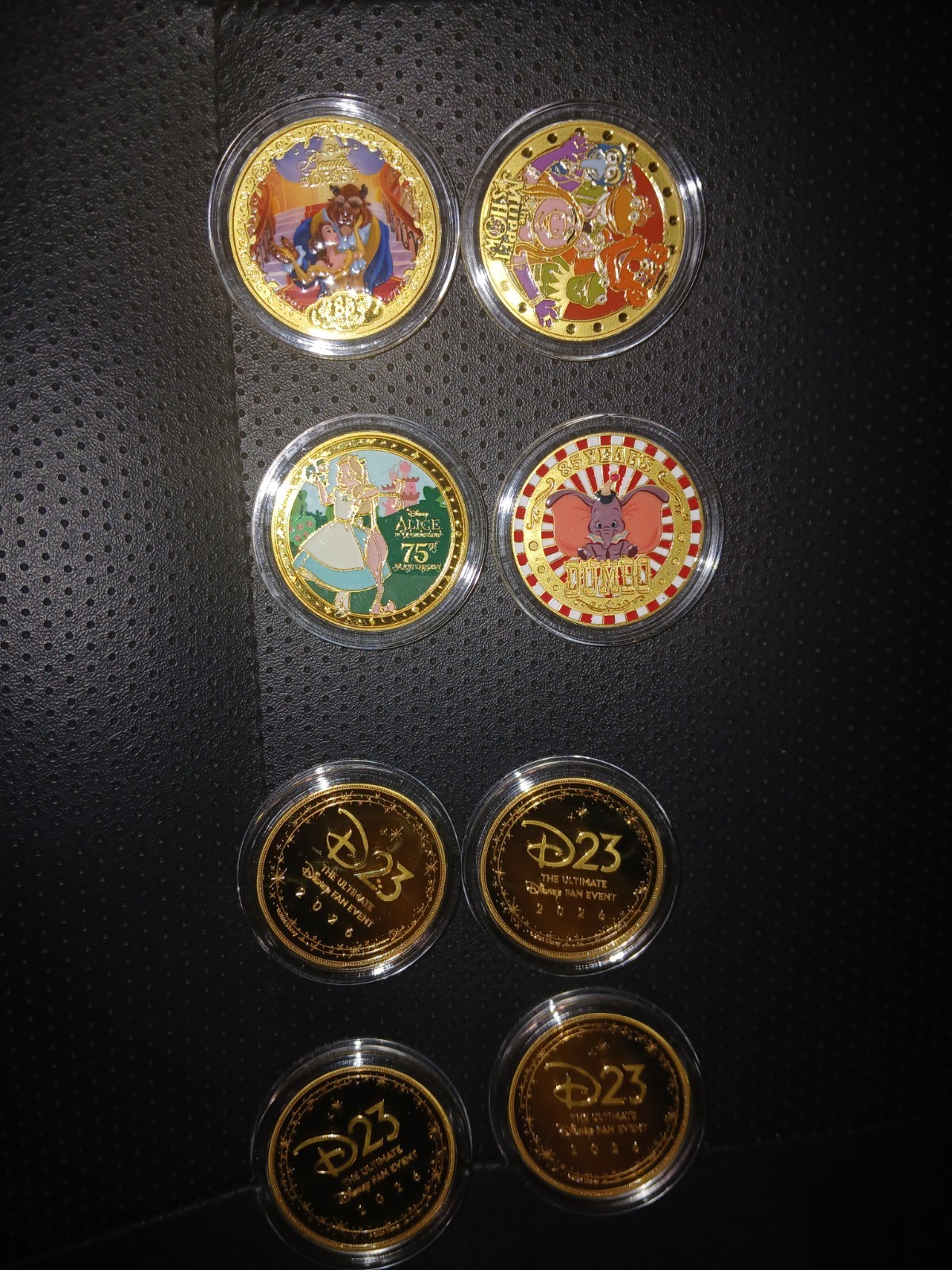 D23 2026 Expo Collectible medallion Set Muppets,Dumbo,Alice,Beauty and the Beast D23 2026 Expo Collectible medallion Set Muppets,Dumbo,Alice,Beauty and the Beast