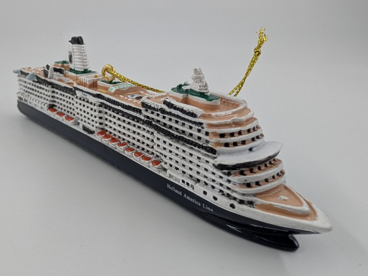 Holland America ms Nieuw Statendam Cruise Ship Christmas Ornament Figurine Holland America ms Nieuw Statendam Cruise Ship Christmas Ornament Figurine