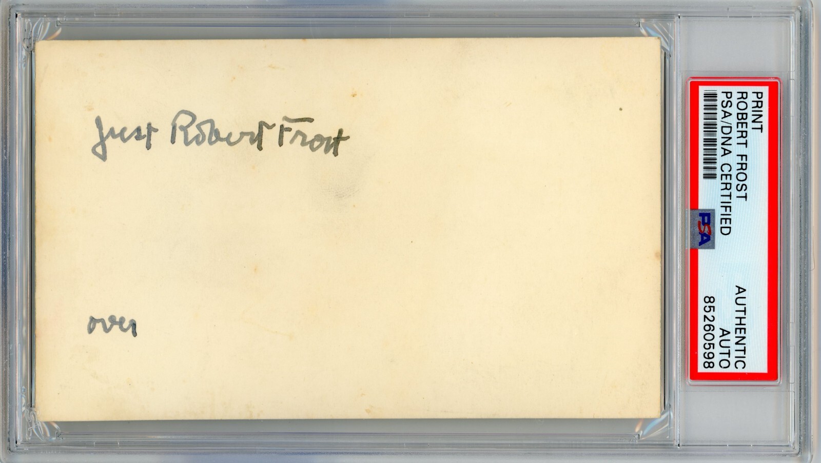 Robert Frost ~ Signed Autographed Postcard from Rio de Janeiro ~ PSA DNA Encased Robert Frost ~ Signed Autographed Postcard from Rio de Janeiro ~ PSA DNA Encased