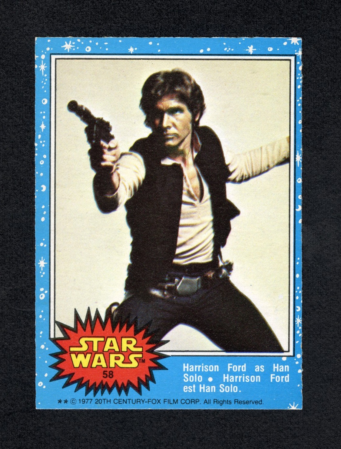 1977 O-Pee-Chee Star Wars #58 Harrison Ford as Han Solo - EX-MT Condition