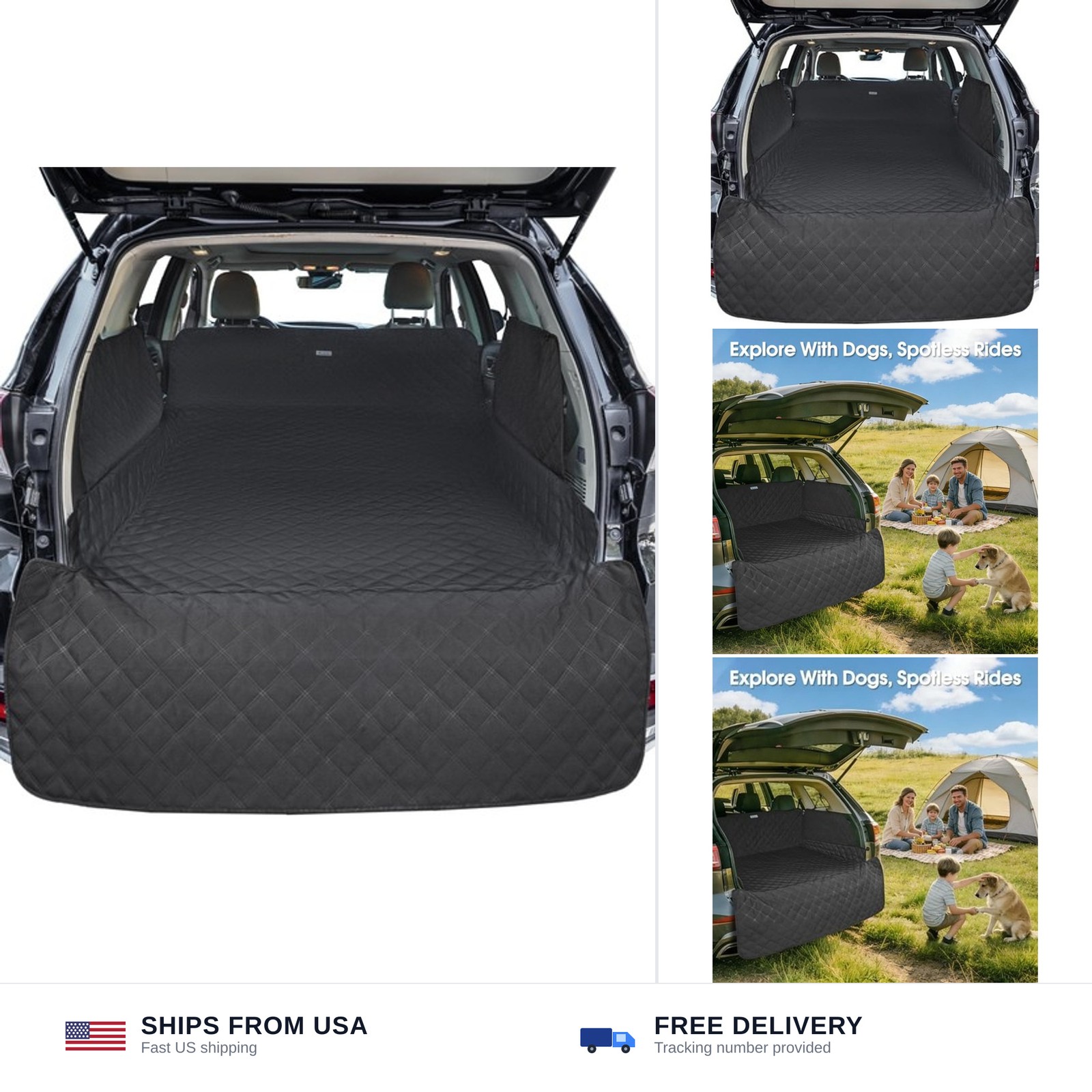 ALLANSING Extra Long SUV Cargo Liner for Dogs - Heavy-Duty 900D Oxford Waterp... ALLANSING Extra Long SUV Cargo Liner for Dogs - Heavy-Duty 900D Oxford Waterp...