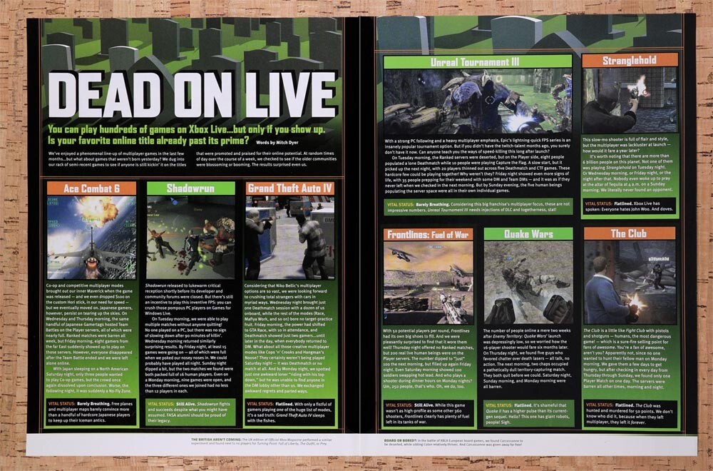 2008 Microsoft Xbox Live Dead On Live Original Advertisement / Retro Wall Art v4 2008 Microsoft Xbox Live Dead On Live Original Advertisement / Retro Wall Art v4