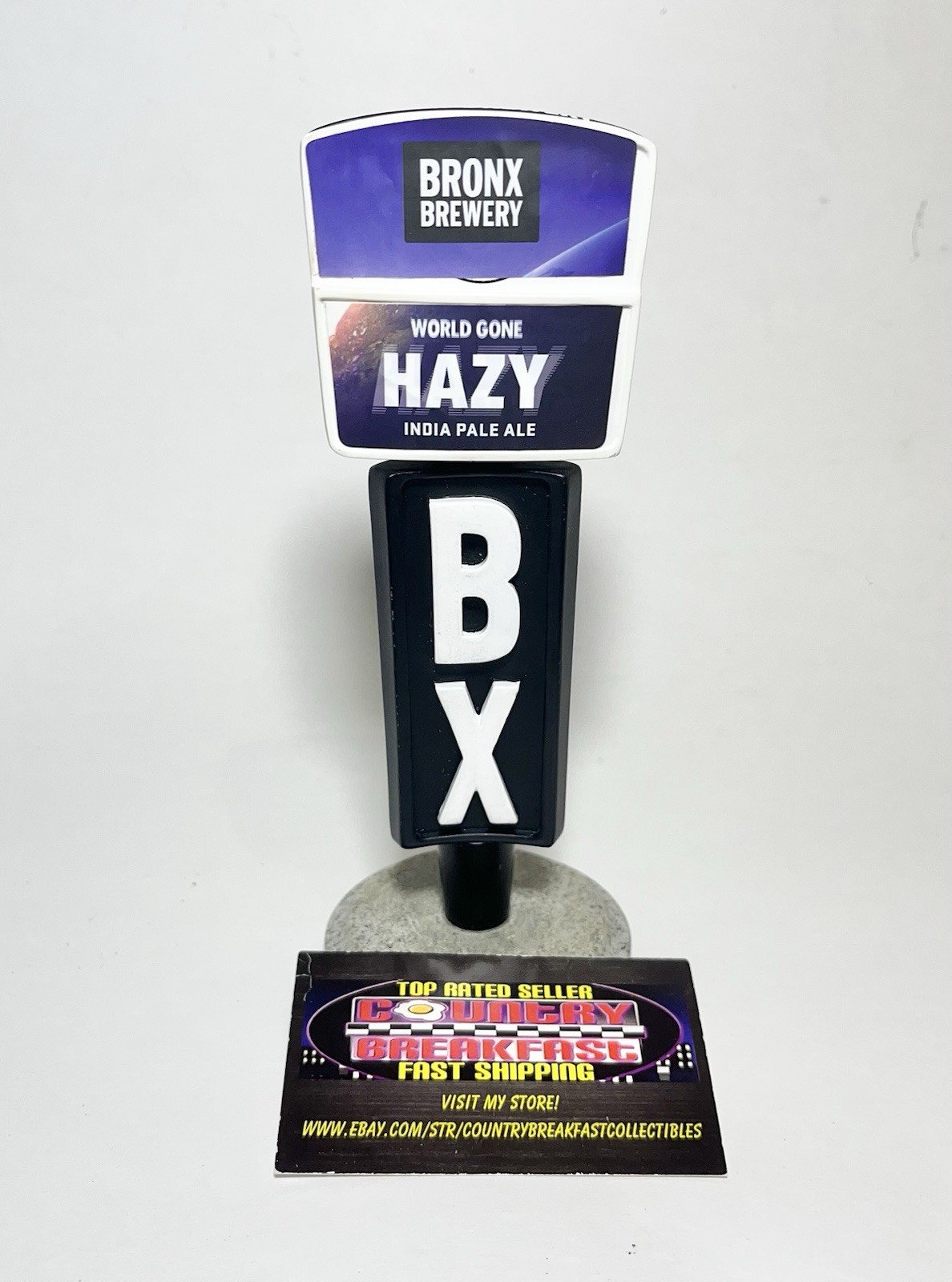 Bronx Brewery World Gone Hazy IPA Beer Tap Handle 7” Tall - Excellent