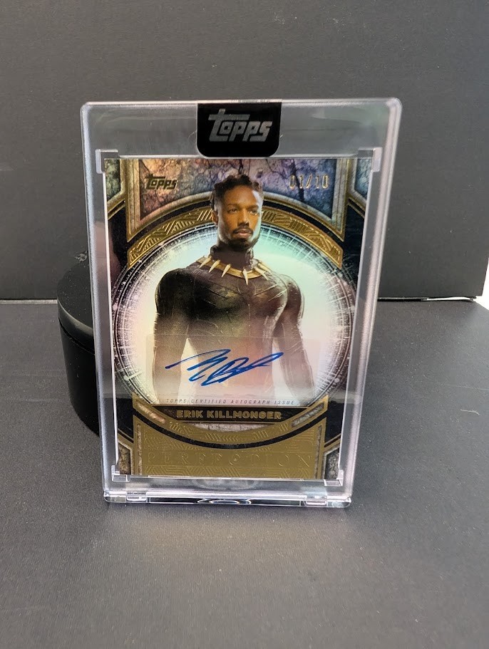 2025 Topps Marvel The Collector Erik Killmonger Michael B Jordan Auto /10 ALPHA