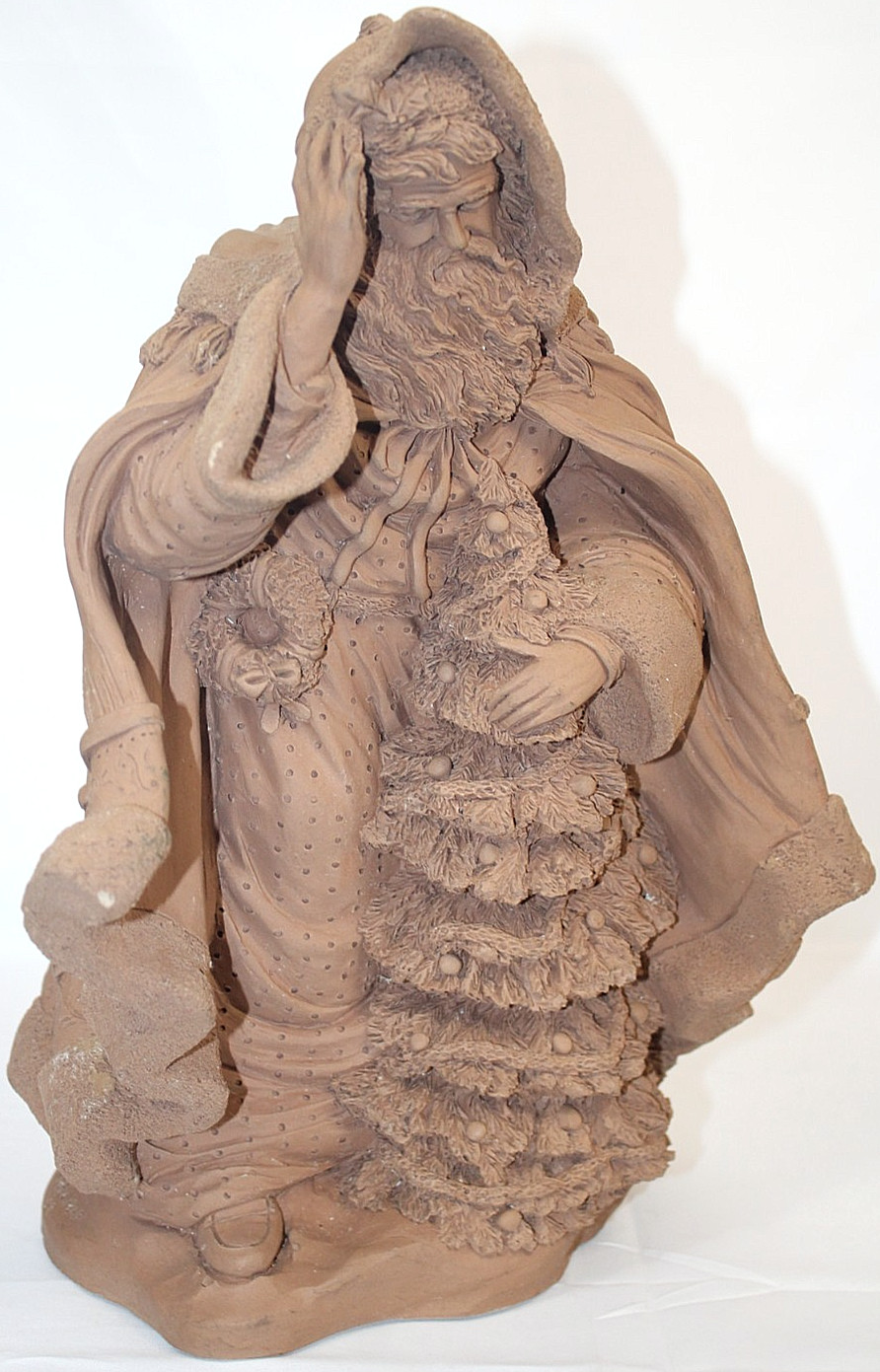 RARE Old World Santa Claus 1997 Pecan Shell Resin 13\ RARE Old World Santa Claus 1997 Pecan Shell Resin 13\