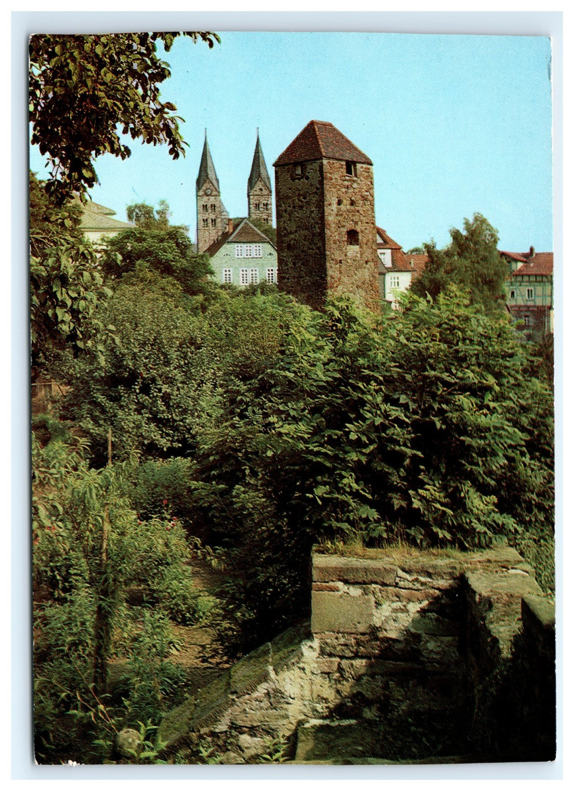 Fritzlar Frauenturm Mit Dom Medieval Towers Church Fritzlar Germany Postcard