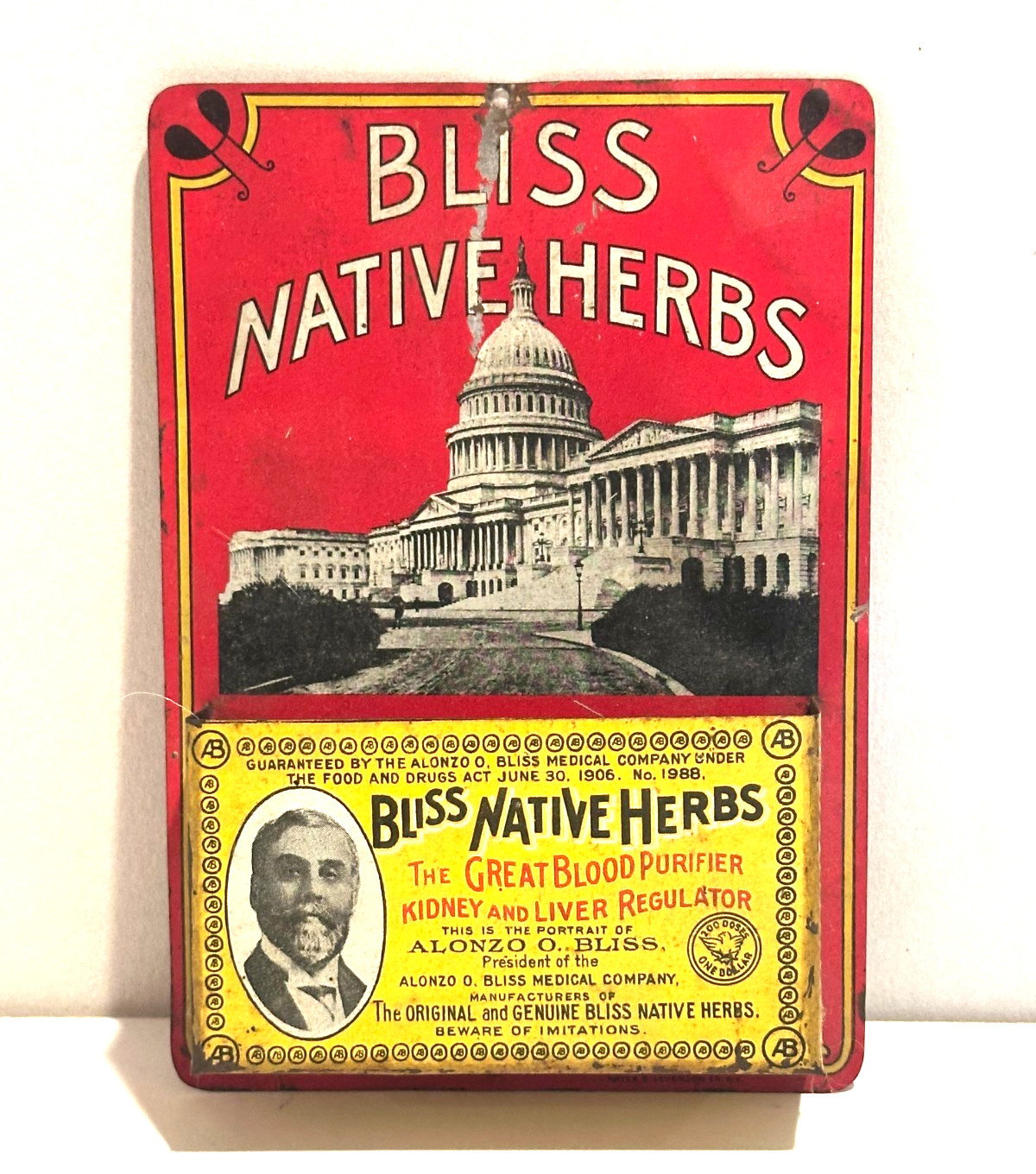 Antique Bliss Native Herbs Match Holder