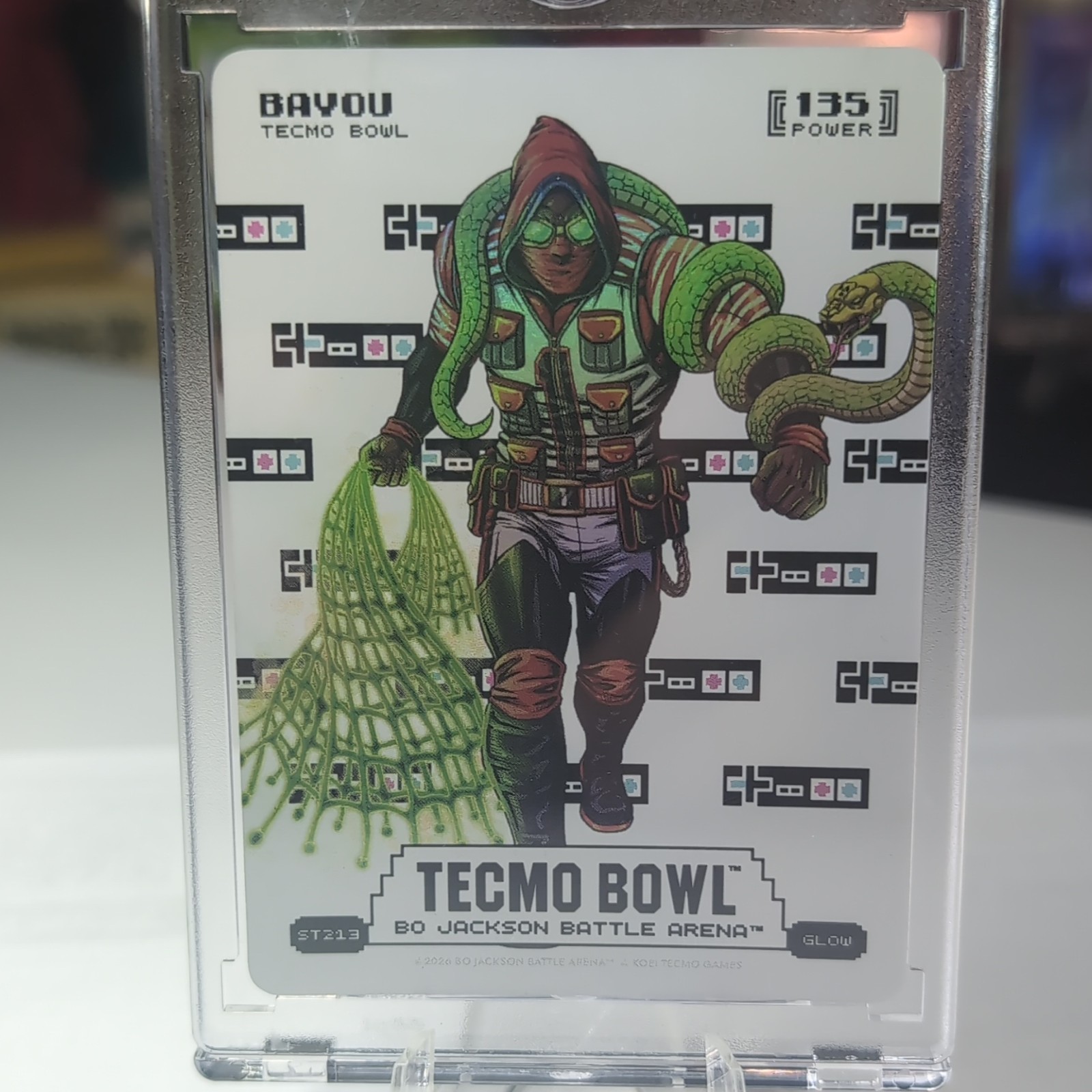 Tecmo Bowl Bo Jackson Battle Arena Bayou Glow Power 135 #ST213 Trading Card Tecmo Bowl Bo Jackson Battle Arena Bayou Glow Power 135 #ST213 Trading Card