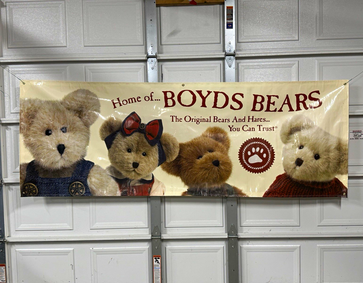 Boyds Bears Vtg Vinyl Banner Flag Poster 95\