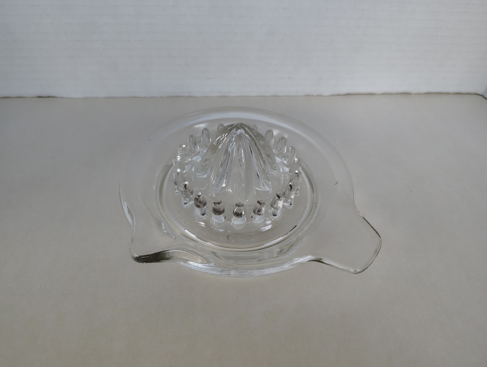FREE SHIPPING Vintage Clear Glass Hobnail Juicer / Reamer Read Description